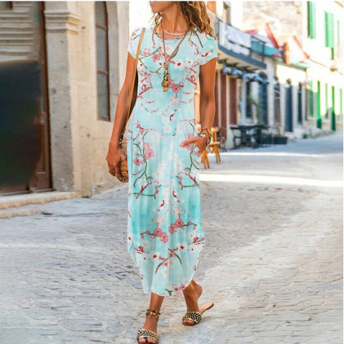 Caroline - Floral Off-Shoulder Maxi Dress