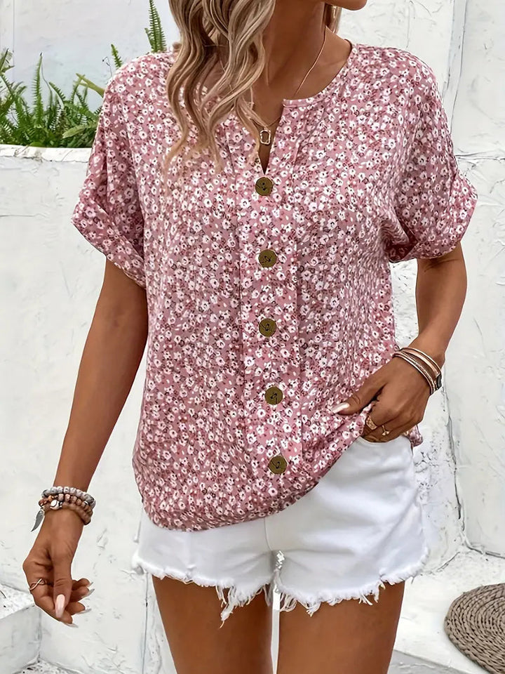 Bridget - Floral Drop Shoulder Top