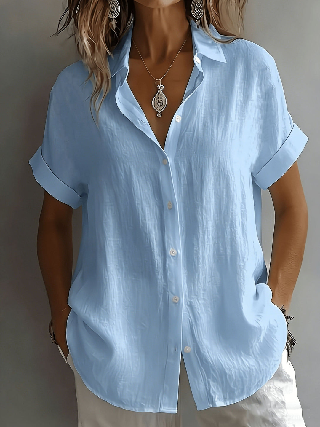 Fionnuala - Button Shirt Top