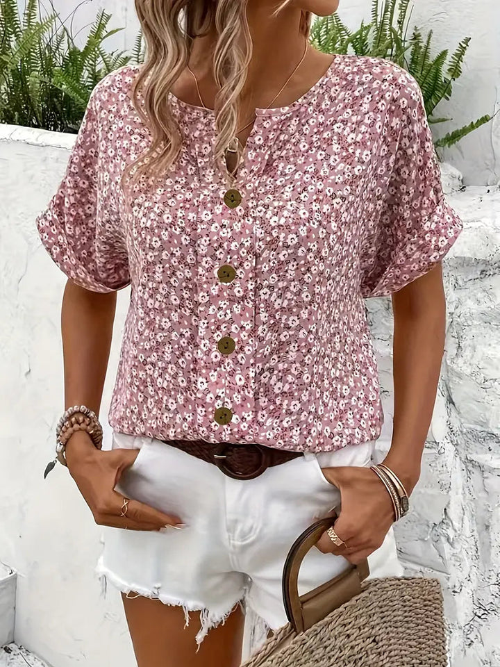 Bridget - Floral Drop Shoulder Top
