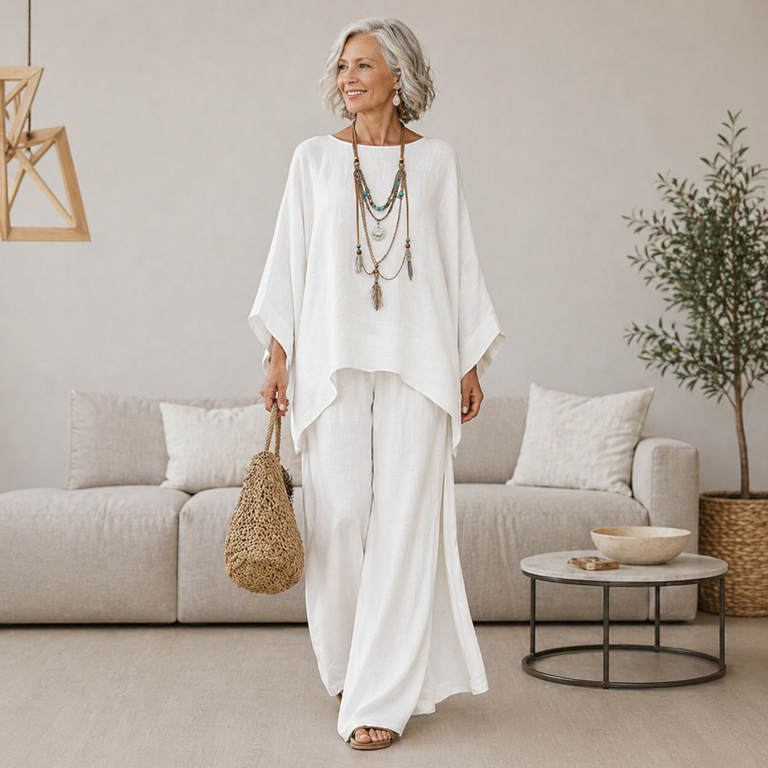 Sienna - Linen Blend Trouser Set