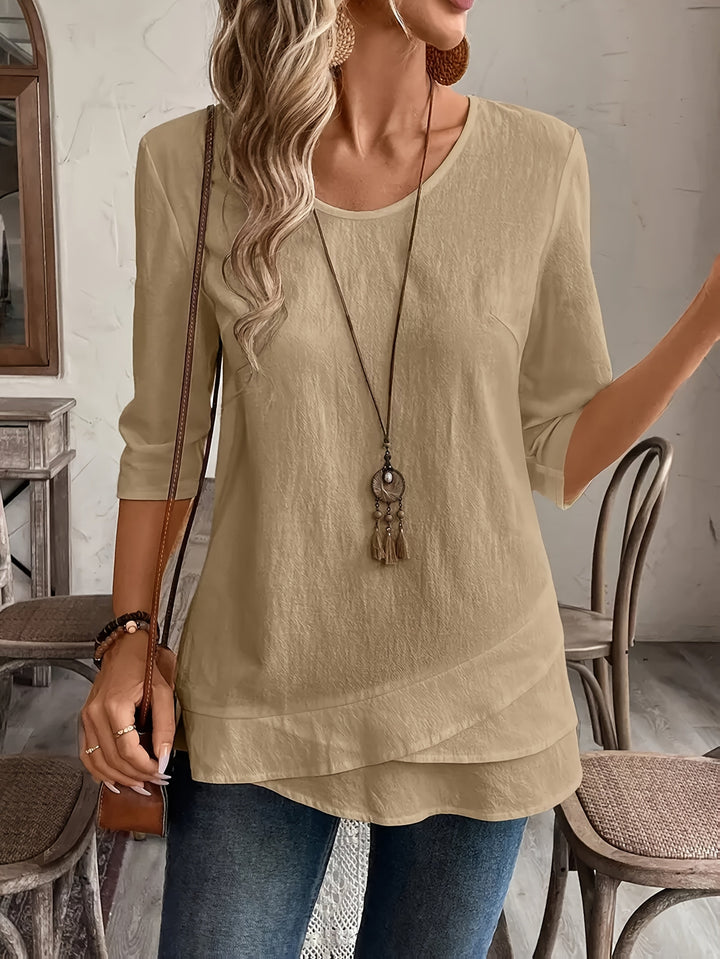 Aoife - V-Neck Petal Sleeve Top