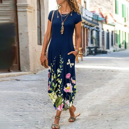 Caroline - Floral Off-Shoulder Maxi Dress