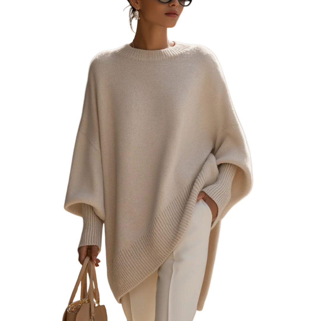 Oversized Poncho Knit Pullover