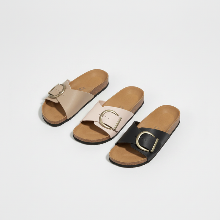 Classic Buckle Slide Sandals