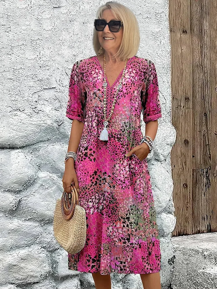 Roisin - Animal Print Midi Dress