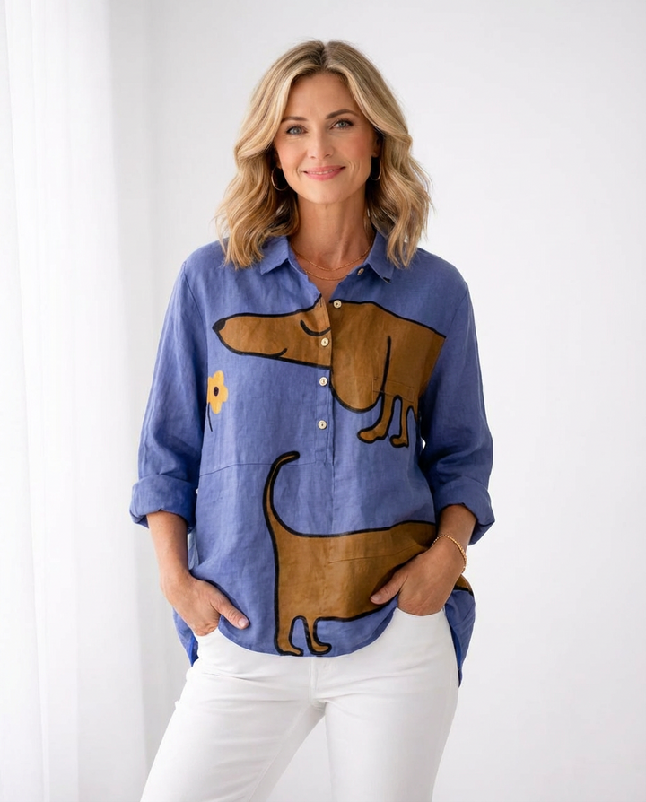 Kenzie – Dog Print Top