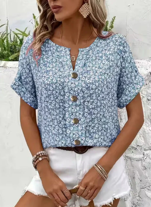Bridget - Floral Drop Shoulder Top