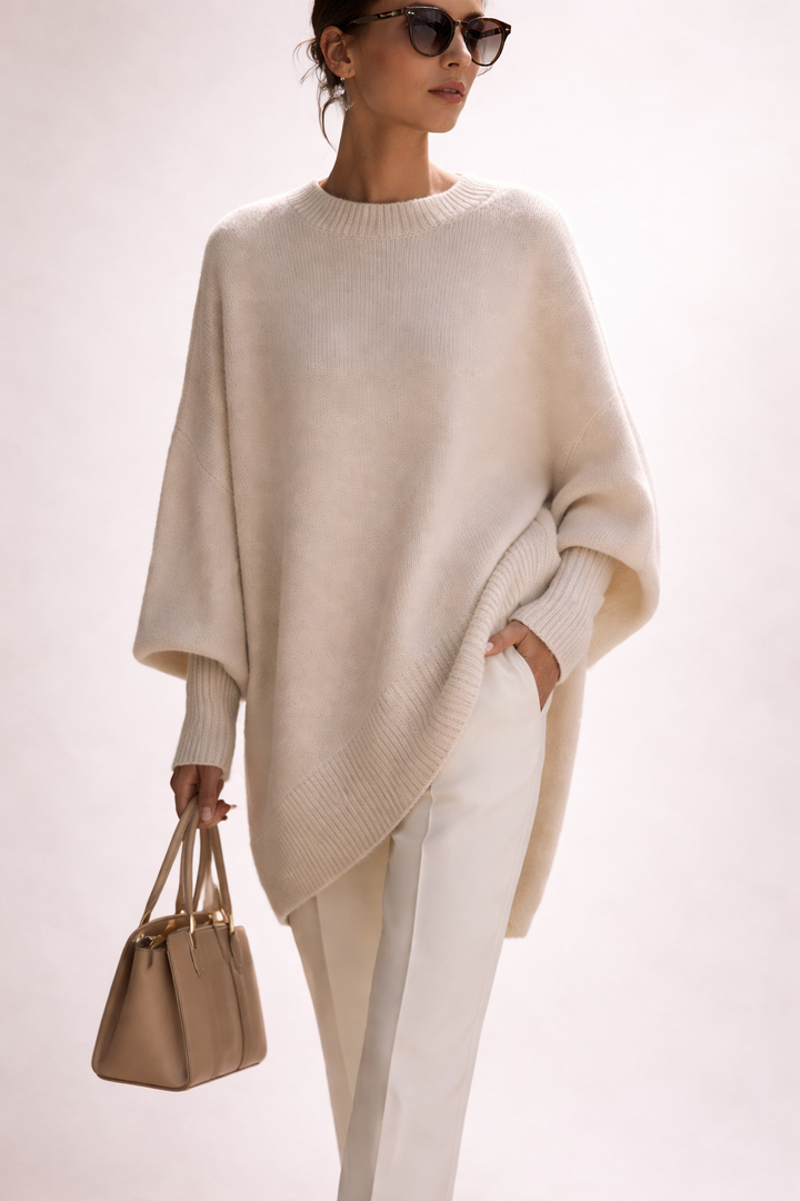 Oversized Poncho Knit Pullover