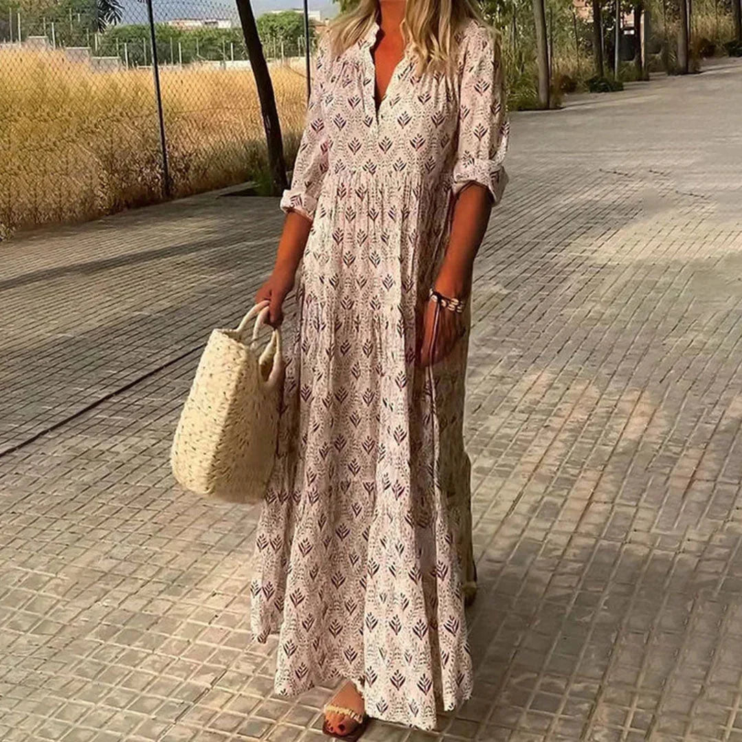 Celeste - Pleated Maxi Dress