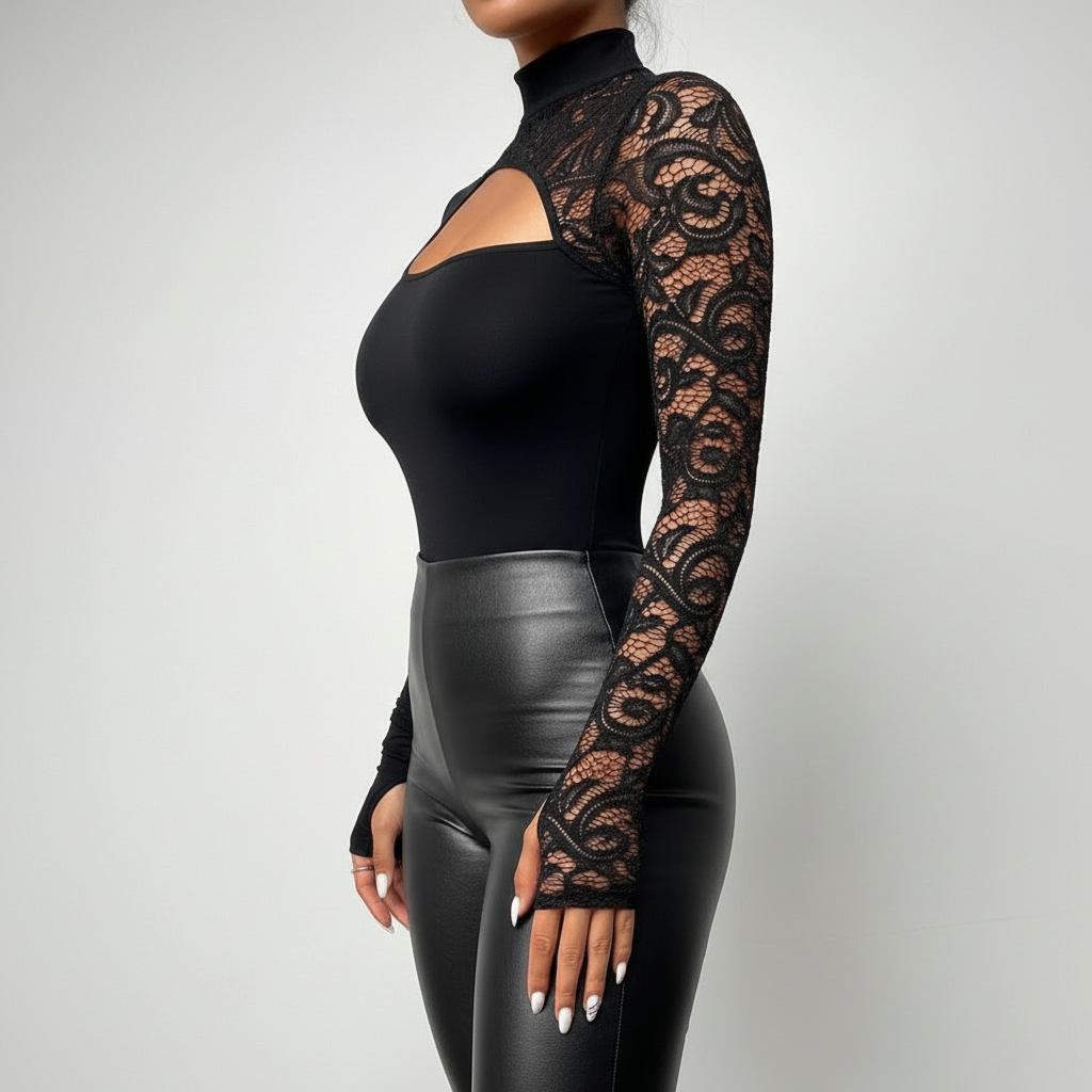 Lace Cutout Top