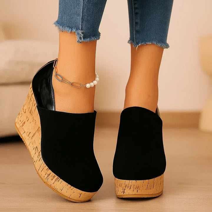 Serenity – Suede Wedge Pump